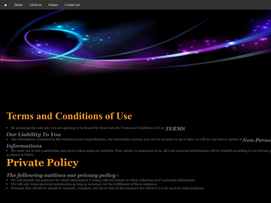 terms screenshot
