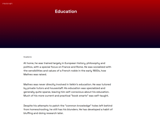 oc directory/Velk/education screenshot