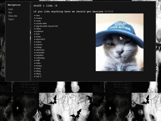 interests screenshot