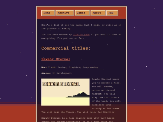 games screenshot