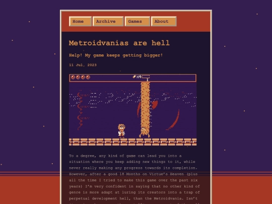 posts/2023-07-11-Metroidvanias-are-hell screenshot