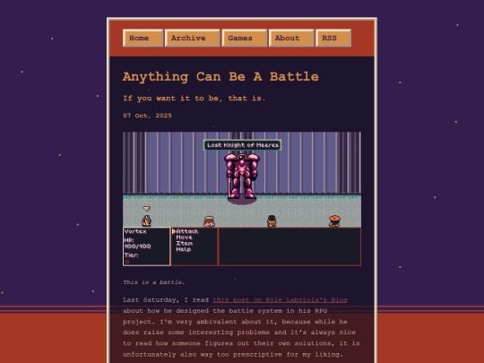 posts/2025-10-07-Anything-Can-Be-A-Battle screenshot
