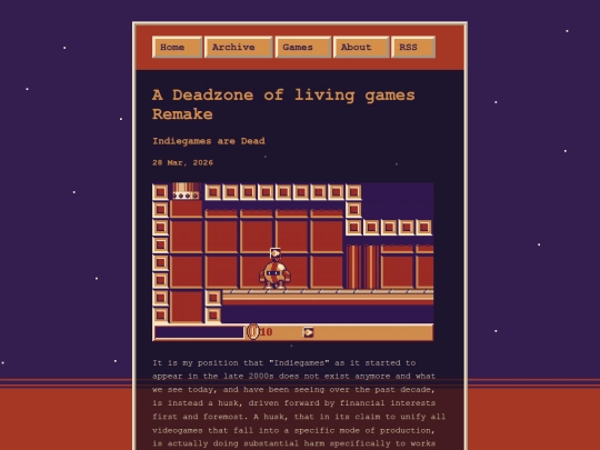 posts/2026-03-28-A-Deadzone-of-living-games-Remake screenshot