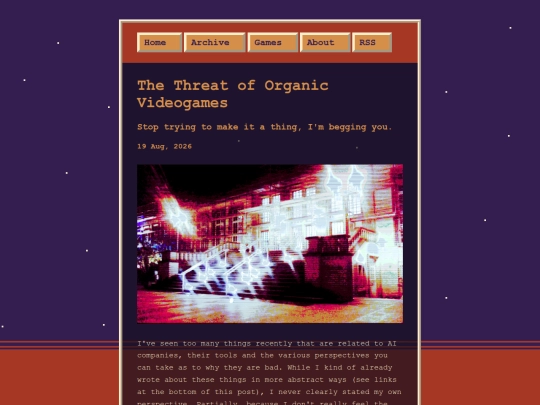 posts/2026-08-19-The-Threat-of-Organic-Videogames screenshot