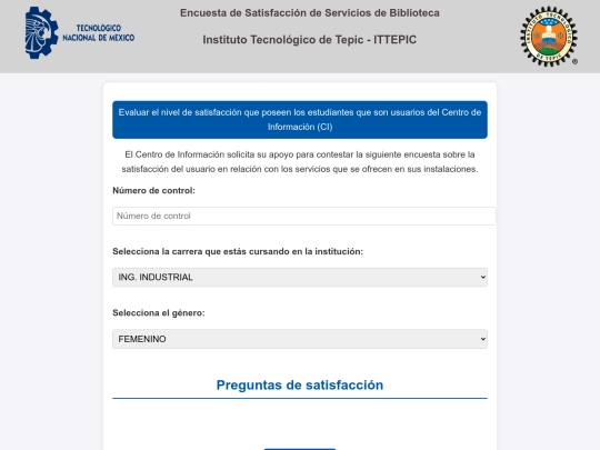 Encuestas-biblioteca/Biblioteca/EncuestaBiblioteca screenshot