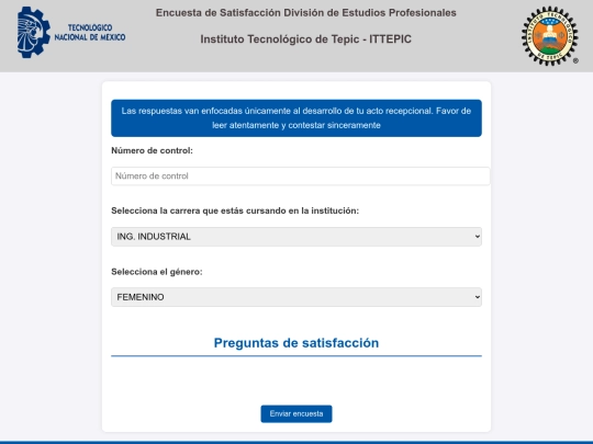 Encuestas-biblioteca/División de Estudios Profesionales/EncuestaDivision screenshot