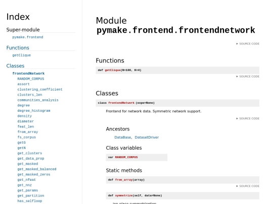 frontend/frontendnetwork screenshot