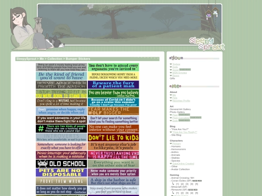 V2/pages/mecollectionbumperstickers screenshot