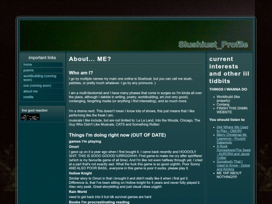 aboutme screenshot