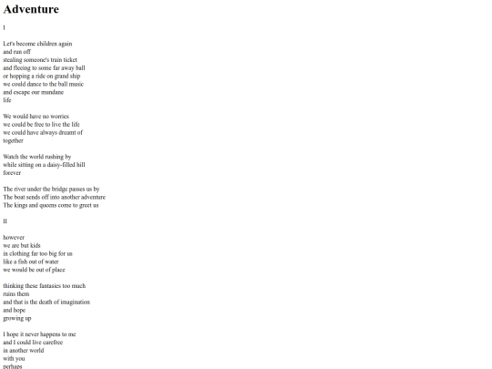 poems/adventure screenshot