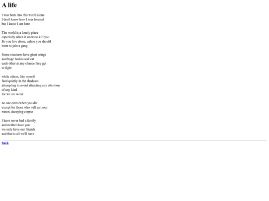poems/alife screenshot