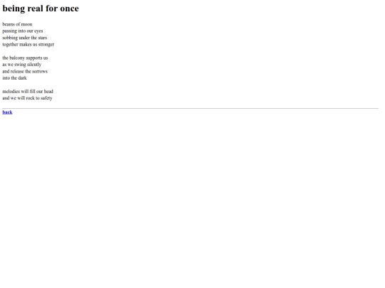 poems/beingrealforonce screenshot
