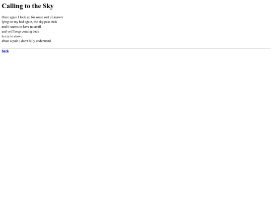 poems/callingtothesky screenshot