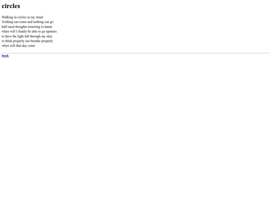 poems/circles screenshot
