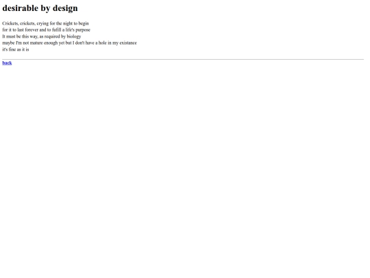 poems/desirablebydesign screenshot