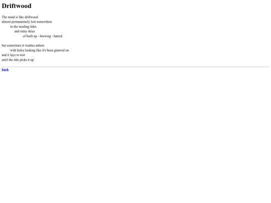 poems/driftwood screenshot