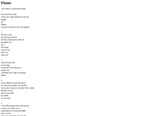 poems/flame screenshot