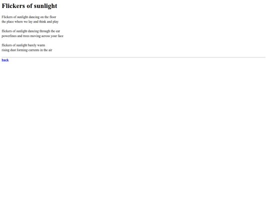 poems/flickersofsunlight screenshot