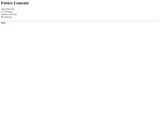 poems/futurelaments screenshot