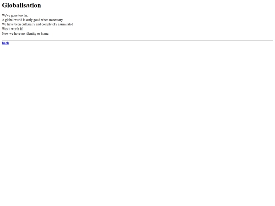 poems/globalisation screenshot