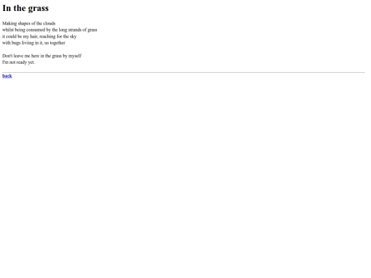 poems/inthegrass screenshot