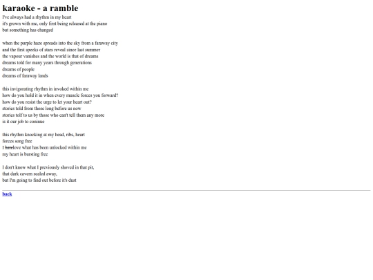 poems/karaoke-aramble screenshot