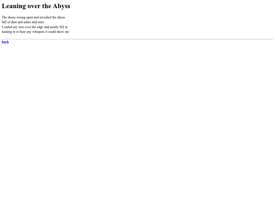 poems/leaningovertheabyss screenshot