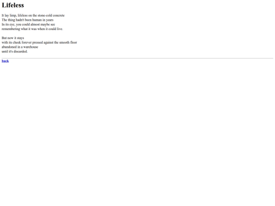 poems/lifeless screenshot