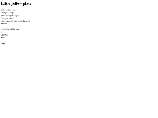 poems/littleyellowplate screenshot