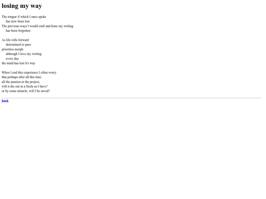 poems/losingmyway screenshot