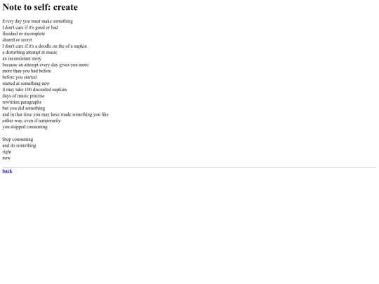poems/notetoselfcreate screenshot