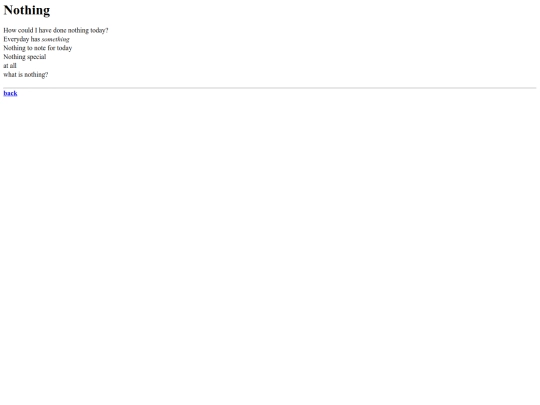 poems/nothing screenshot