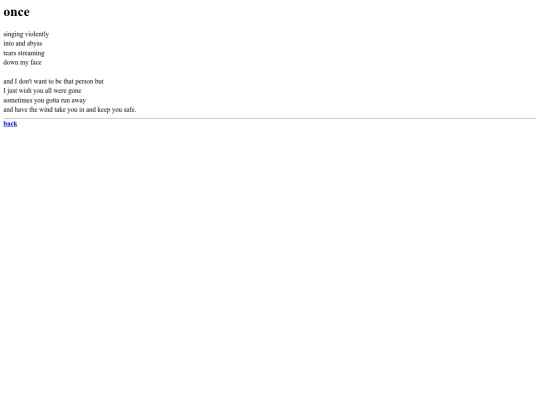 poems/once screenshot