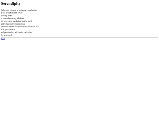 poems/serendipity screenshot