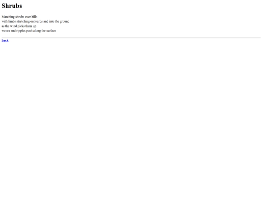 poems/shrubs screenshot