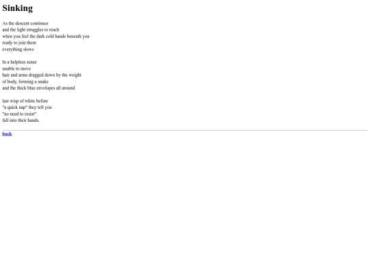 poems/sinking screenshot