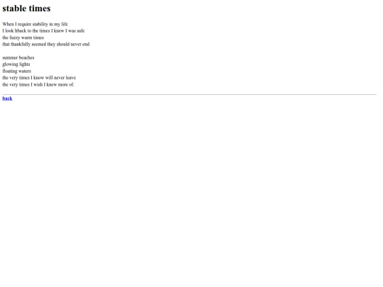 poems/stabletimes screenshot