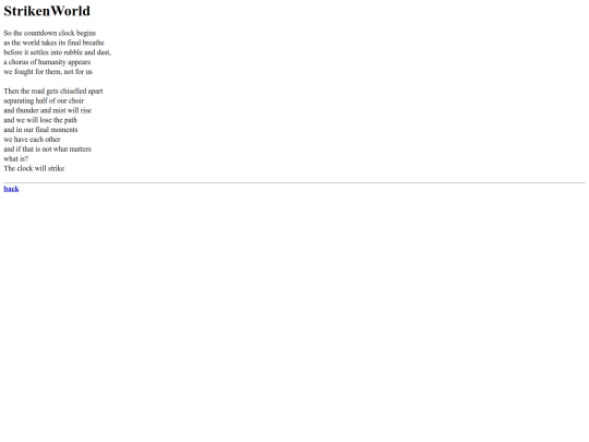 poems/strikenworld screenshot