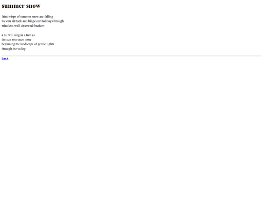 poems/summersnow screenshot
