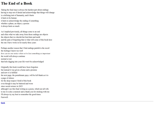 poems/theendofabook screenshot