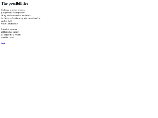 poems/thepossibilities screenshot