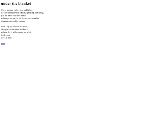 poems/undertheblanket screenshot