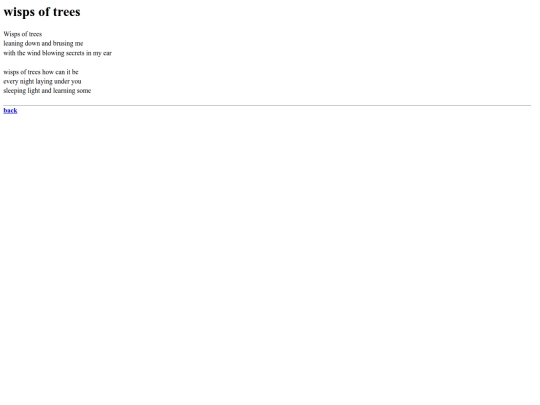 poems/wispsoftrees screenshot