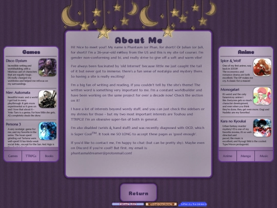 home/about-me screenshot