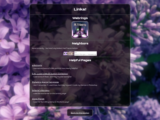 home/links screenshot