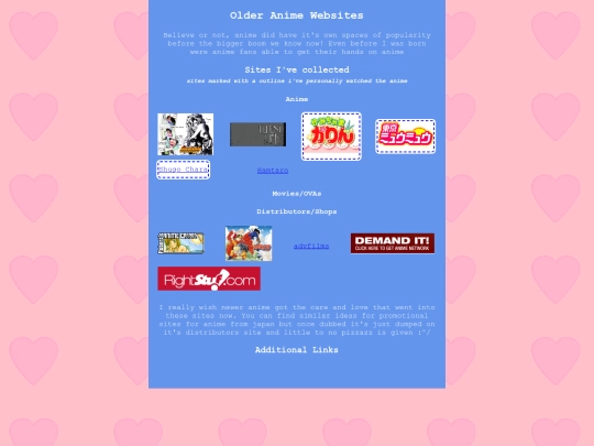 weeb/anime/oldsites screenshot