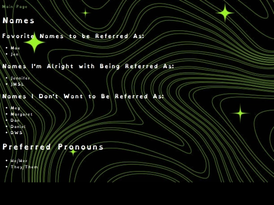 pronouns screenshot