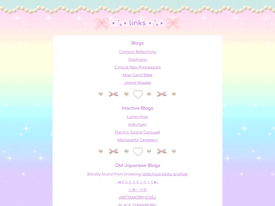 lolita/links screenshot