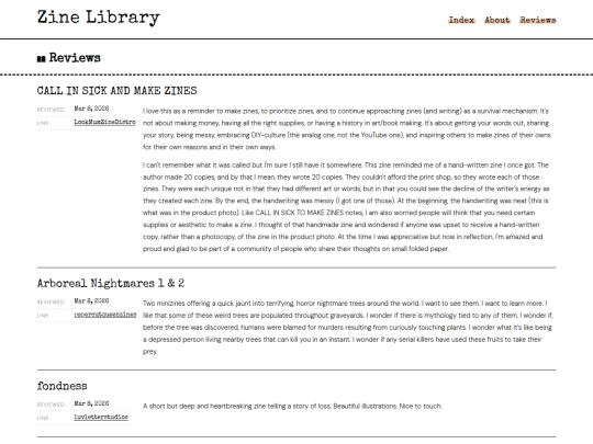library/reviews screenshot