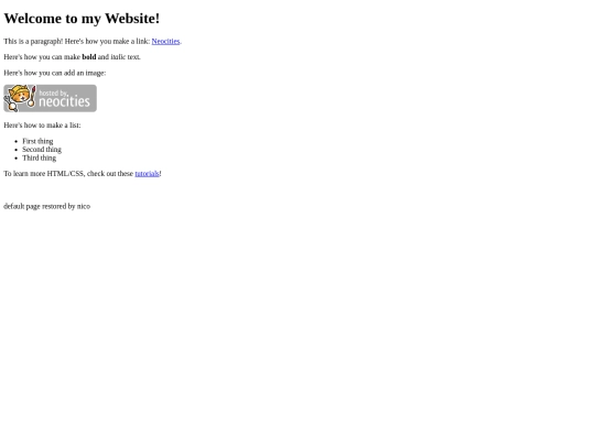 default screenshot